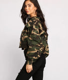 Camo Cutie Button-Front Jacket