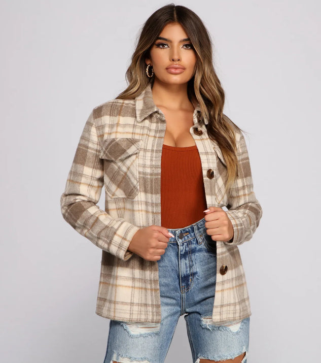 Cozy Plaid Oversized Shacket