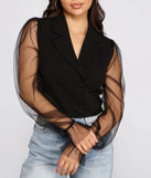Miss Trendsetter Cropped Crepe Blazer