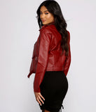 Belted Baddie Faux Leather Moto Jacket