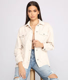 Trendy Corduroy Button-Up Shacket