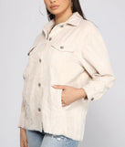 Trendy Corduroy Button-Up Shacket