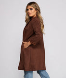 A Chic Look Faux Suede Blazer