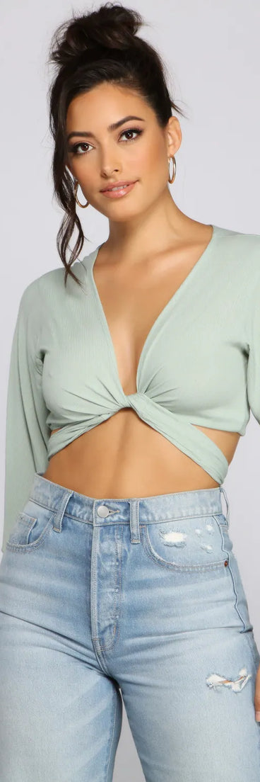 Take A Gaze Gauze Tie Front Top