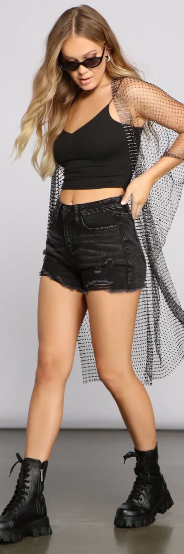 Get inspired with the Glamorous Trendsetter Rhinestone Kimono, a feed-worthy black piece that’s part of Windsor's updated and curated women’s clothing edit packed with must-have fall outfit ideas.