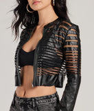 
Upgrade your style game for 2025 with the Faux Leather Illusion Striped Jacket in black, perfect for any fashion-forward wardrobe.
