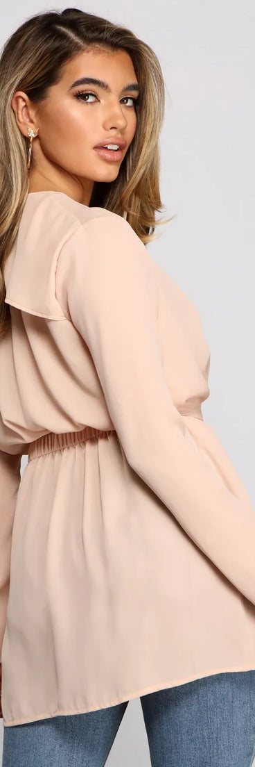 Stunning And Sheer Tie-Front Trench