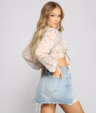 Brunch Ready Floral Tie-Front Top