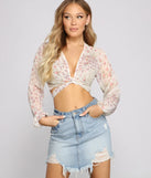 Brunch Ready Floral Tie-Front Top