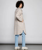 Chic Layers Long Line Plaid Shacket