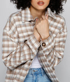 Chic Layers Long Line Plaid Shacket