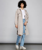 Chic Layers Long Line Plaid Shacket
