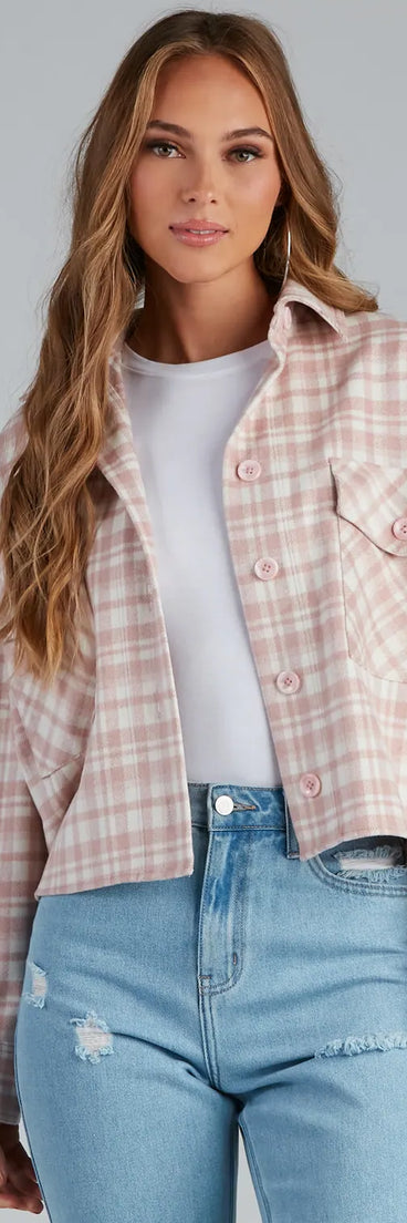 Gilmore Flannel Crop Shacket