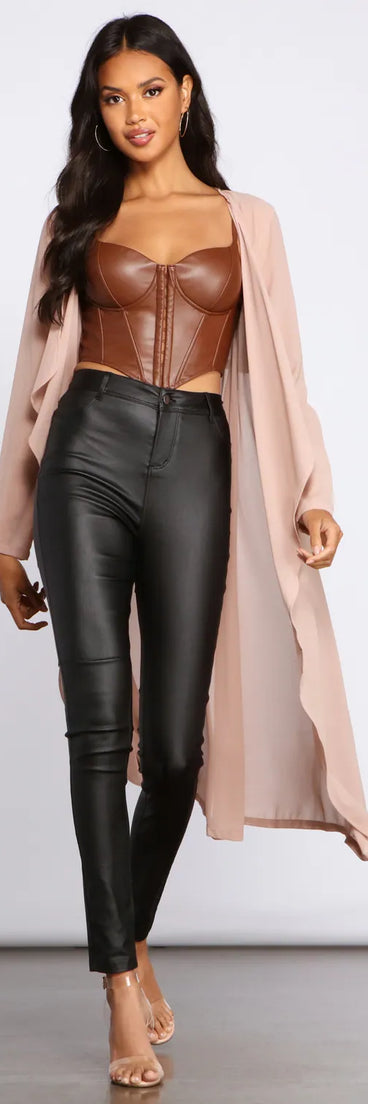 Chic Staple Chiffon Trench