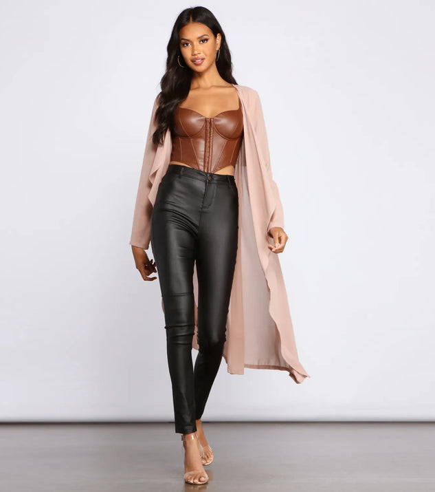 Chic Staple Chiffon Trench