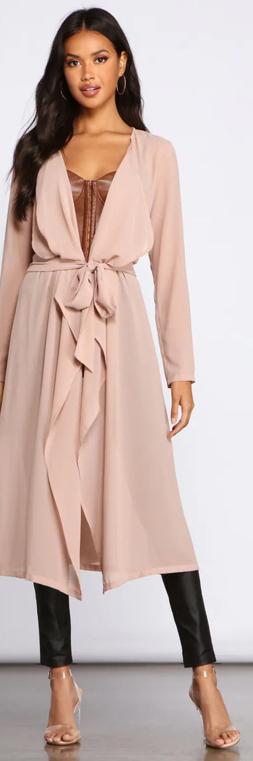 Chic Staple Chiffon Trench