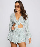 Floral Desire Tie-Front Crop Top