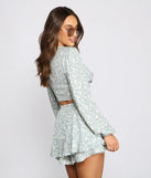 Floral Desire Tie-Front Crop Top