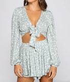 Floral Desire Tie-Front Crop Top