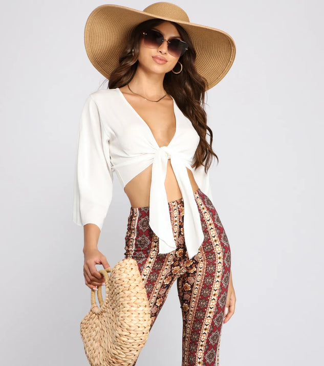 Boho Daze Tie Front Top