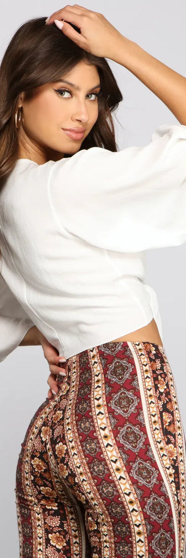 Boho Daze Tie Front Top