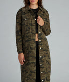 Step Up Camo Long Line Jacket