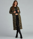 Step Up Camo Long Line Jacket