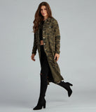 Step Up Camo Long Line Jacket