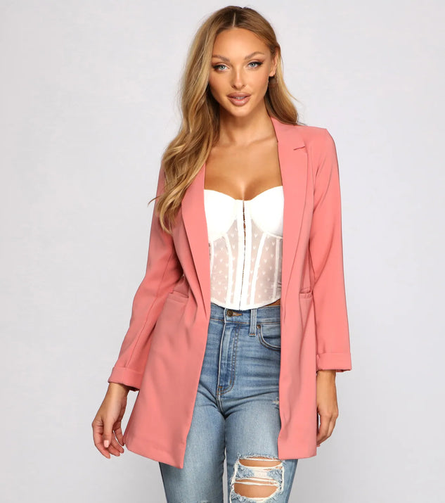 First Impressions Cuffed Boyfriend Blazer