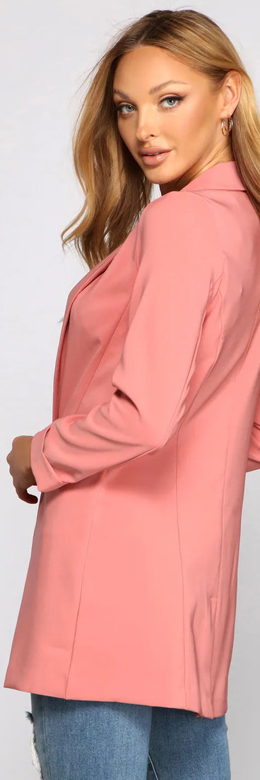 First Impressions Cuffed Boyfriend Blazer