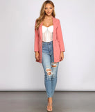 First Impressions Cuffed Boyfriend Blazer