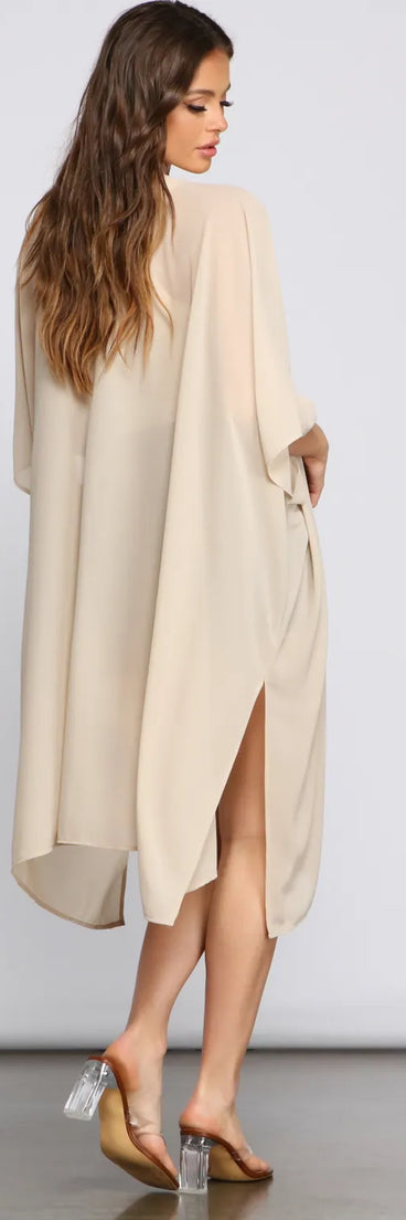 Essential Oversized Chiffon Kimono