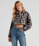 Big On Plaid Cropped Jacket