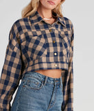 Big On Plaid Cropped Jacket