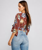 Sprung On Style Floral Tie Front Top
