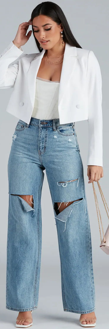 So Polished Cropped Blazer