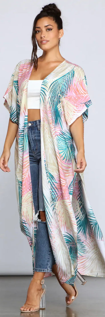 Vacay Bound Palm Leaf Duster