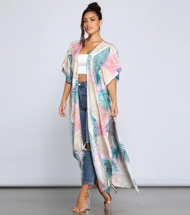 Vacay Bound Palm Leaf Duster