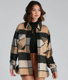 Check It Plaid Button Shacket