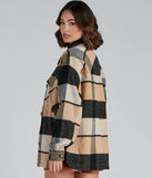 Check It Plaid Button Shacket