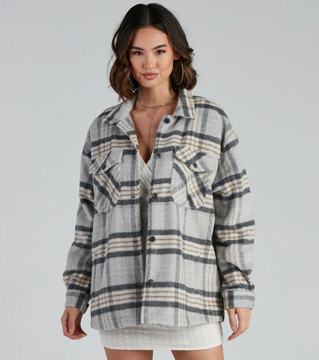 Cozy Casual Plaid Wool Shacket