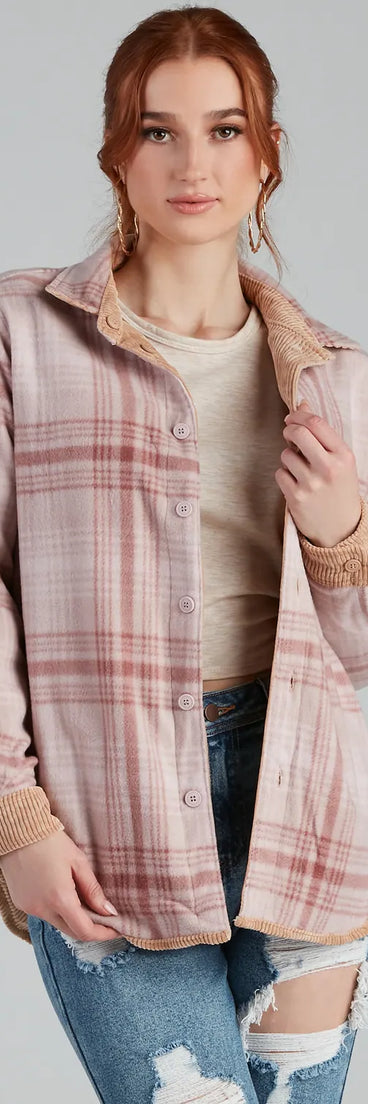 Keep It Trendy Reversible Shacket