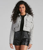 Chic Sophistication Tweed Cropped Jacket