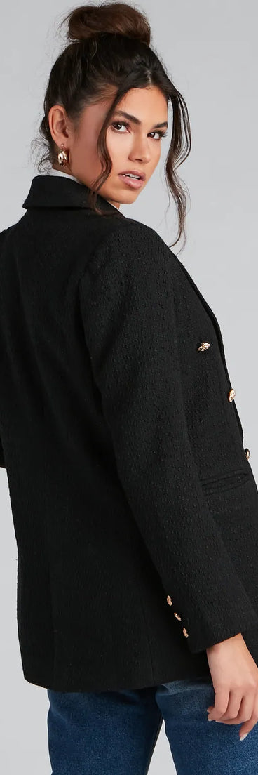 Posh Moment Tweed Blazer