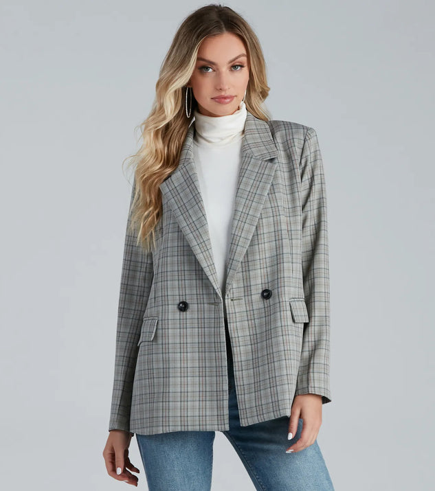 Perfect Plaid Oversized Blazer