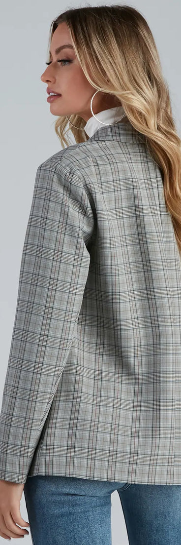 Perfect Plaid Oversized Blazer
