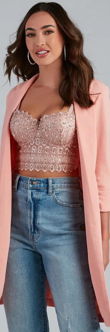 Pretty And Polished Long Line Blazer