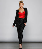 Showtime Chic Sequin Long Blazer
