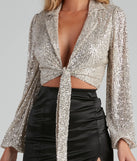 Step Up The Glam Sequin Crop Top