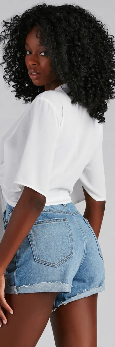 Classic Stunner Tie Front Kimono